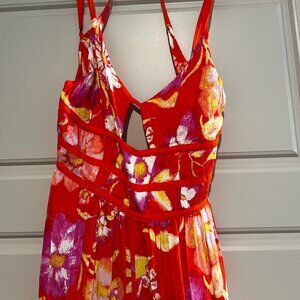 Floral Maxi Dress Multicolor - Large L - Free People